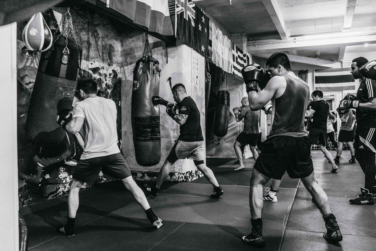 A full bag room working through a round